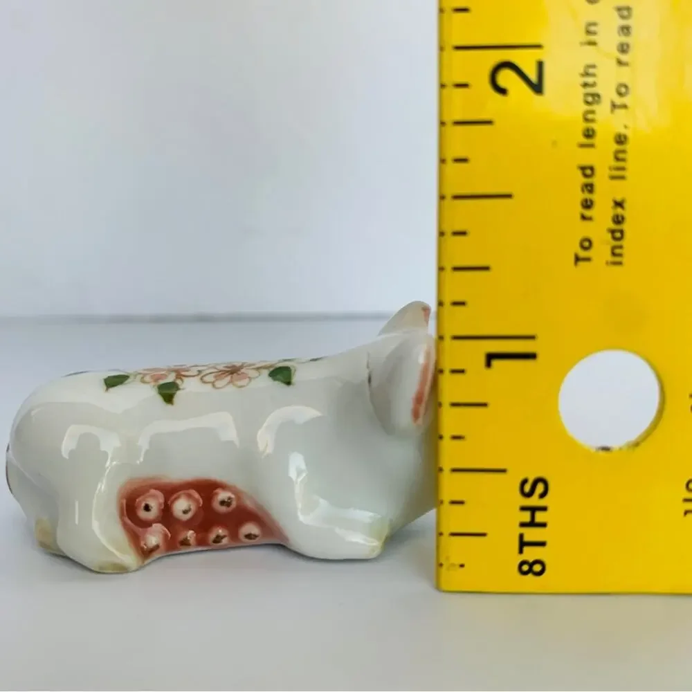 Vintage Miniature Pig Family Porcelain Figurines